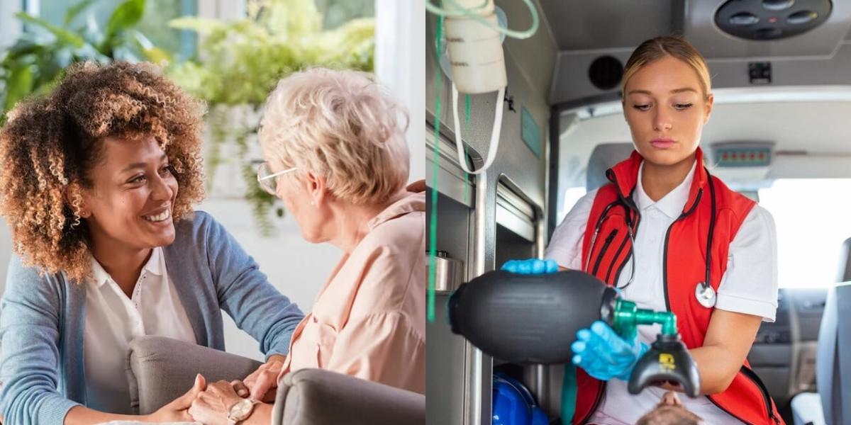 Caregiver vs Emergency Medical Technician